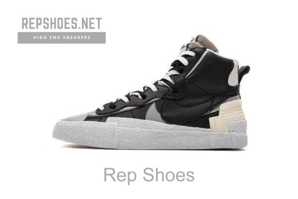 BV0072-002 Sacai x Nike Blazer Mid Black Grey
