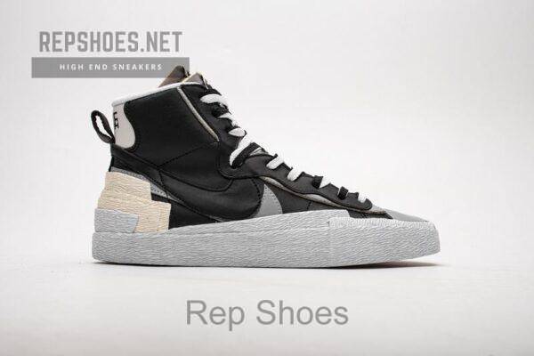 BV0072-002 Sacai x Nike Blazer Mid Black Grey - Image 4