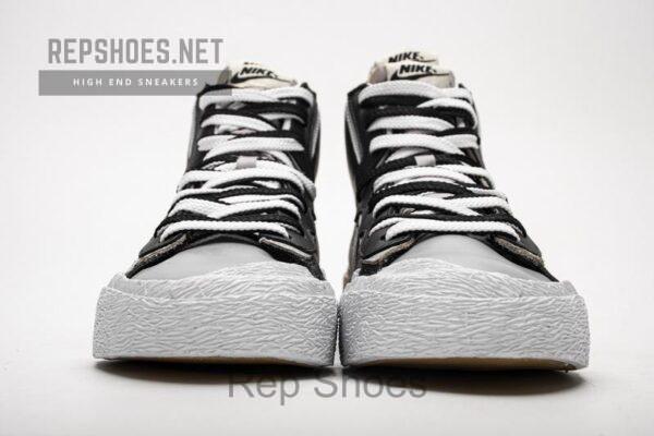 BV0072-002 Sacai x Nike Blazer Mid Black Grey - Image 3