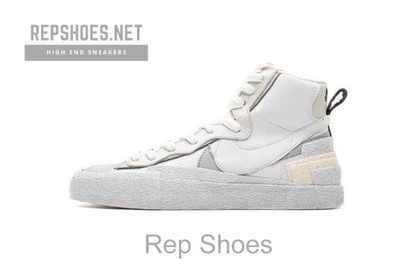 BV0072-100 Sacai x Nike Blazer Mid White Grey