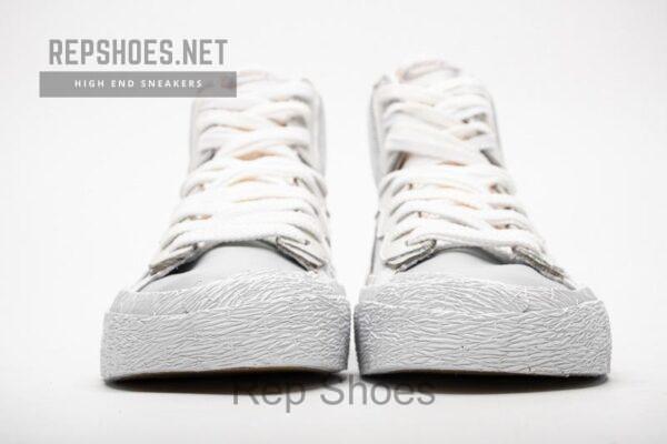 BV0072-100 Sacai x Nike Blazer Mid White Grey - Image 3