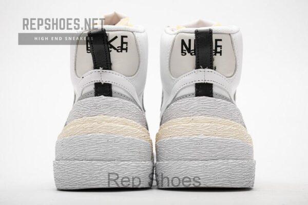 BV0072-100 Sacai x Nike Blazer Mid White Grey - Image 4