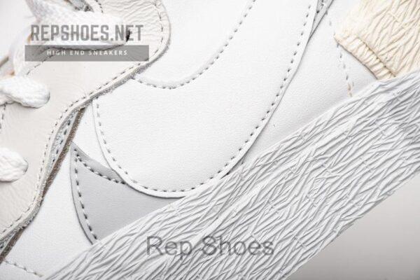 BV0072-100 Sacai x Nike Blazer Mid White Grey - Image 9