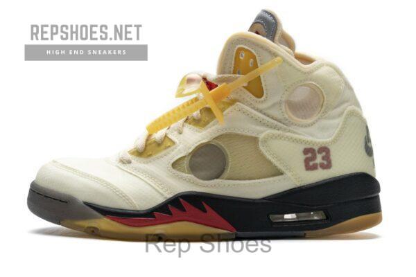 DH8565-100 OFF White x Air Jordan 5 Retro SP Sail - Image 17