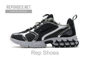 CU1854-001 Stussy x Nike Air Zoom Spiridon Cage 2 Black Silver