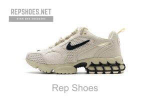 CQ5486-200 Stussy X Nike Air Zoom Spiridon Caged 2 Fossil