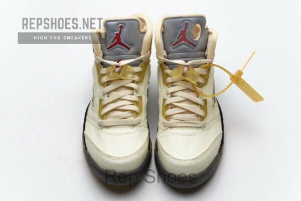 DH8565-100 OFF White x Air Jordan 5 Retro SP Sail - Image 4