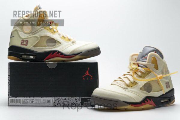 DH8565-100 OFF White x Air Jordan 5 Retro SP Sail - Image 2