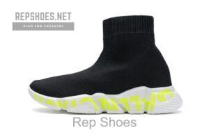 Balenciaga Stretch Mesh High Top Sneaker Black White