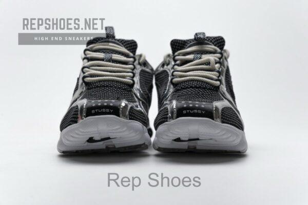 CU1854-001 Stussy x Nike Air Zoom Spiridon Cage 2 Black Silver - Image 13