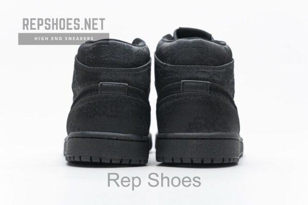 CU2804-300 Edison Chen x Air Jordan 1 Mid “Fearless Black” - Image 10