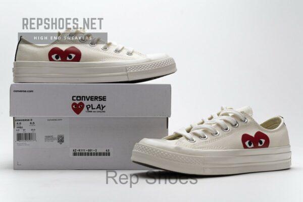 150207C CDG Play x Converse Chuck Taylor All Star 70 OX - Image 2