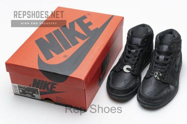 CU2804-300 Edison Chen x Air Jordan 1 Mid “Fearless Black” - Image 6