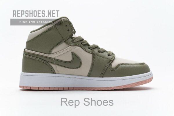555112-225 Air Jordan 1 Mid GS Trooper Bleached Coral - Image 11