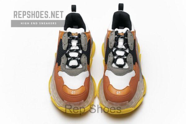 541624 W09E1 1766 Balenciaga Triple S Black Orange - Image 7