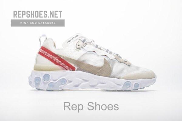 Nike React Element 87 “White Red” AQ1090-100 - Image 7