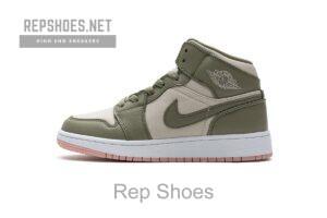 555112-225 Air Jordan 1 Mid GS Trooper Bleached Coral
