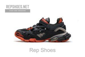 570391 W2GN1 2002 Blenciaga Track 2 Sneaker Dark Grey Orange