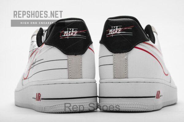 CK9257-100 Nike Air Force 1 '07 LV8 White Black Pure Platinum - Image 4