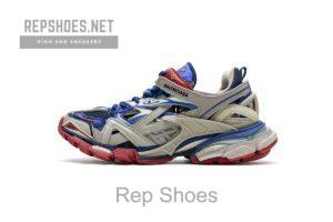 570391 W2GN2 8570 Blenciaga Track 2 Sneaker Beige Blue