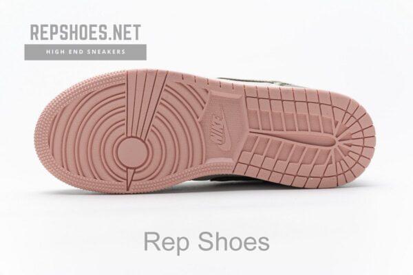 555112-225 Air Jordan 1 Mid GS Trooper Bleached Coral - Image 10