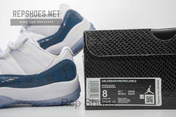 Air Jordan 11 Low “Navy Blue Snakeskin”CD6846-102 - Image 2