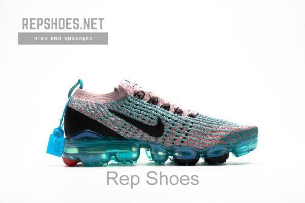 AJ6910-500 Womens Nike Air Vapormax Flyknit 3 South Beach - Image 2
