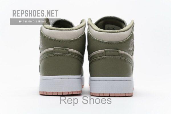 555112-225 Air Jordan 1 Mid GS Trooper Bleached Coral - Image 7