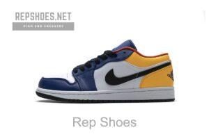 553558-123 Air Jordan 1 Low Blue Yellow Orange