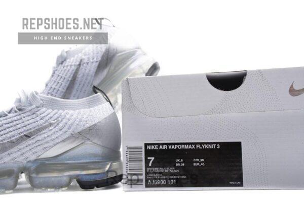 Nike Air Vapormax Flyknit 3 White Reflect Silver AJ6900-101 - Image 4
