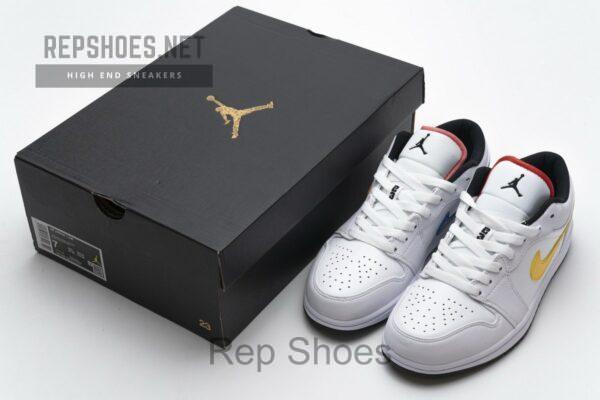 CW7009-100 Air Jordan 1 Low White Multi-Color - Image 3