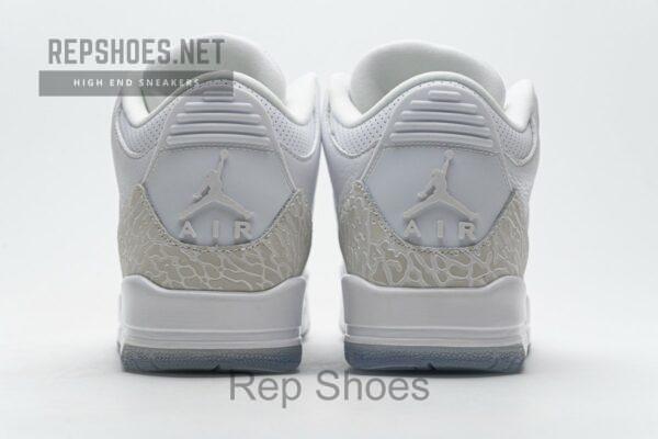 136064-111 Air Jordan 3 Retro Pure White - Image 7