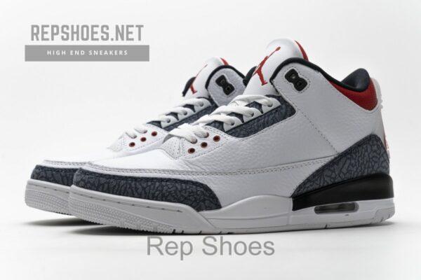 CZ6431-100 Air Jordan 3 Retro Fire Red Denim - Image 6