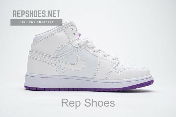 555112-100 Air Jordan 1 Mid SE White Fuchsia Blast - Image 12