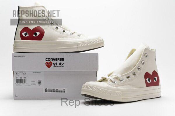 150205C CDG Play x Converse Chuck Taylor All Star 70 High Top - Image 2