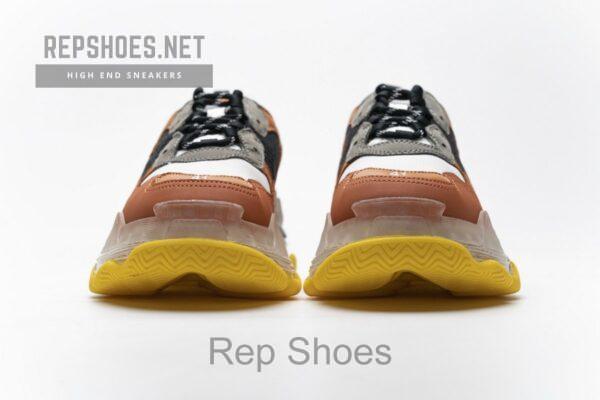 541624 W09E1 1766 Balenciaga Triple S Black Orange - Image 8