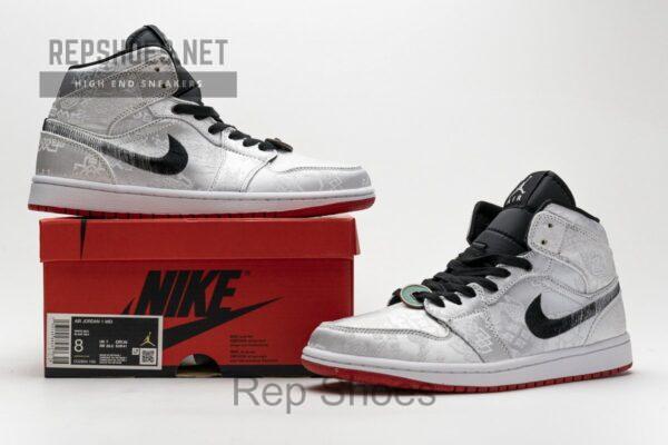 CU2804-100 Edison Chen x Air Jordan 1 Mid Fearless - Image 4