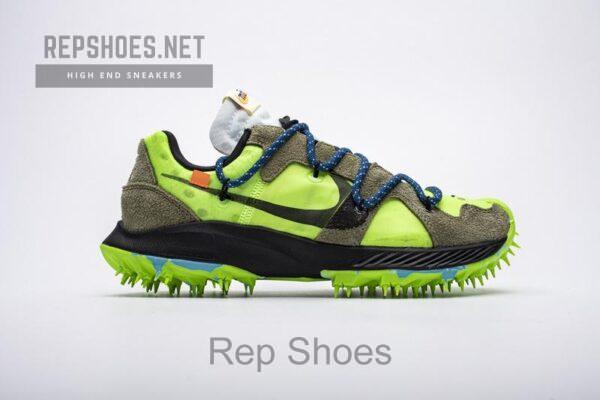 OFF WHITE X Nike Zoom Terra Kiger 5 White Electric Green CD8179-300 - Image 9