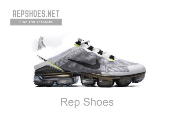 Nike Air VaporMax 2019 White Platinum Tint Lime Blast AT6810-100 - Image 2