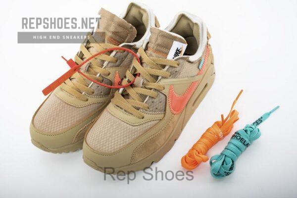 OFF-WHITE x Nike Air Max 90 “Desert Ore” Release Date AA7293-200 - Image 8