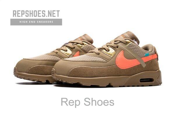 OFF-WHITE x Nike Air Max 90 BT“Desert Ore”BV0852-200 - Image 6