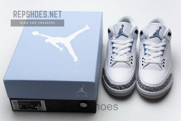 CT8532-104 Air Jordan 3 'UNC' - Image 3