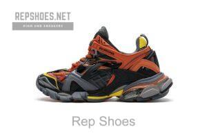 568614 W2GN8 2008 Blenciaga Track 2 Sneaker Black Orange