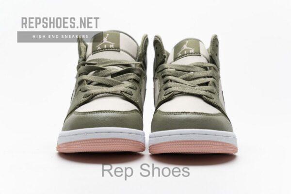 555112-225 Air Jordan 1 Mid GS Trooper Bleached Coral - Image 5