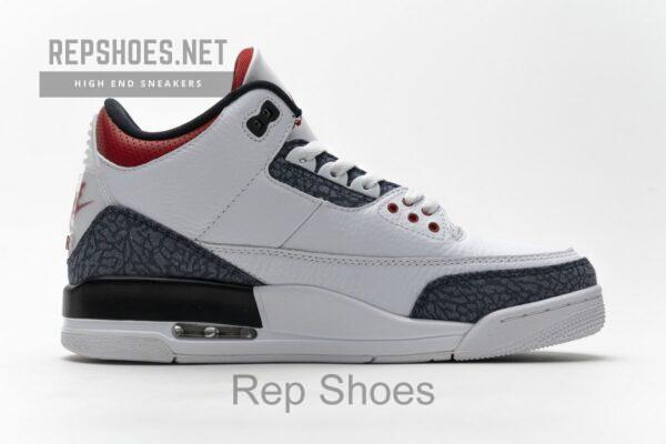 CZ6431-100 Air Jordan 3 Retro Fire Red Denim - Image 10