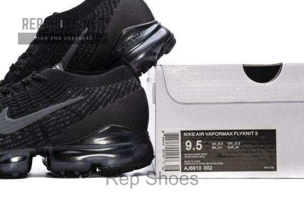 Nike Air Vapormax Flyknit 3 All Black AJ6900-004 - Image 2