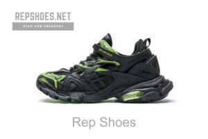 568615 W2GN1 1012 Blenciaga Track 2 Sneaker Black Green