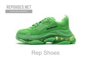 544351 W09OL 3801 Balenciaga Triple S Fluo Green