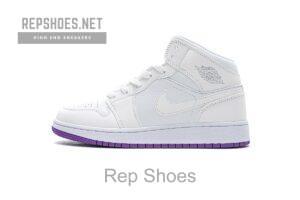 555112-100 Air Jordan 1 Mid SE White Fuchsia Blast