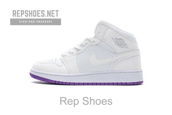 555112-100 Air Jordan 1 Mid SE White Fuchsia Blast